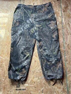 Vintage Jerzees Outdoors Camo Cargo Pants Men’s XL 6-Pocket Mossy Oak Style